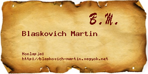 Blaskovich Martin névjegykártya