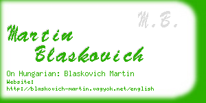 martin blaskovich business card